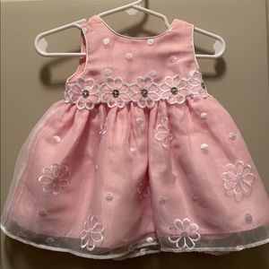 Sweet Home Embroidered Pink Dress